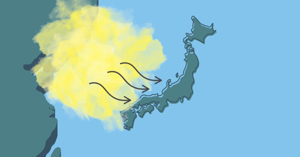 中国大陸 黄砂 日本